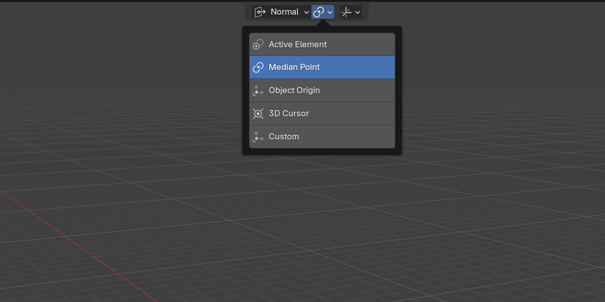 Edit Mode pivot popover (Median Point default)