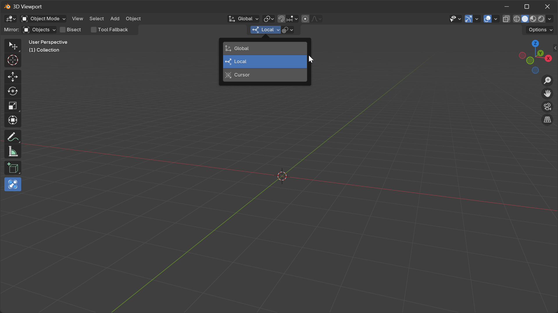 Orientation Dropdown